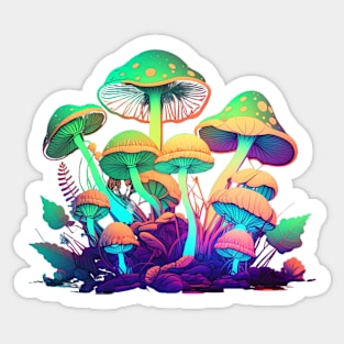 Psychedelic Mushrooms Sticker